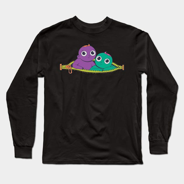 Pocket Characters Long Sleeve T-Shirt by EarlAdrian